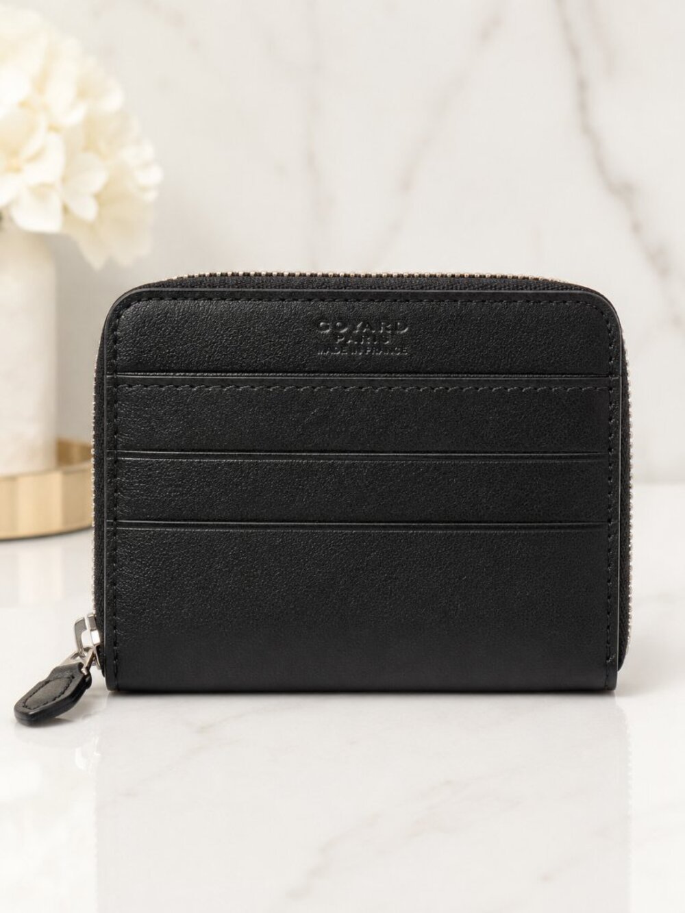 Goyard Saint-Sulpice Zip Wallet / Card Holder Black Goyardine New - Picture 5 of 7